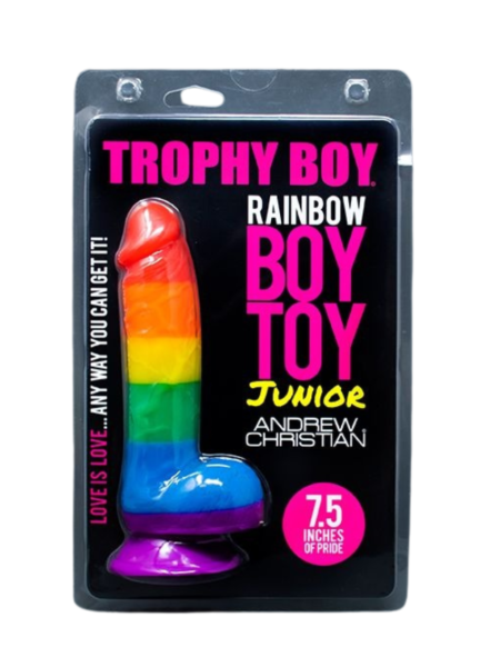 Andrew Christian TROPHY BOY Rainbow 19cm Boy Toy JUNIOR Dildo