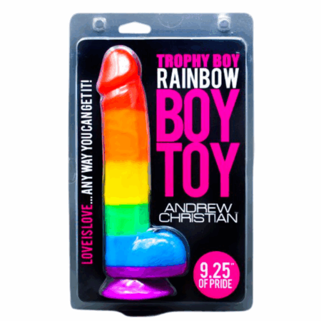 Andrew Christian TROPHY BOY Rainbow 23.5 cm Boy Toy Dildo 