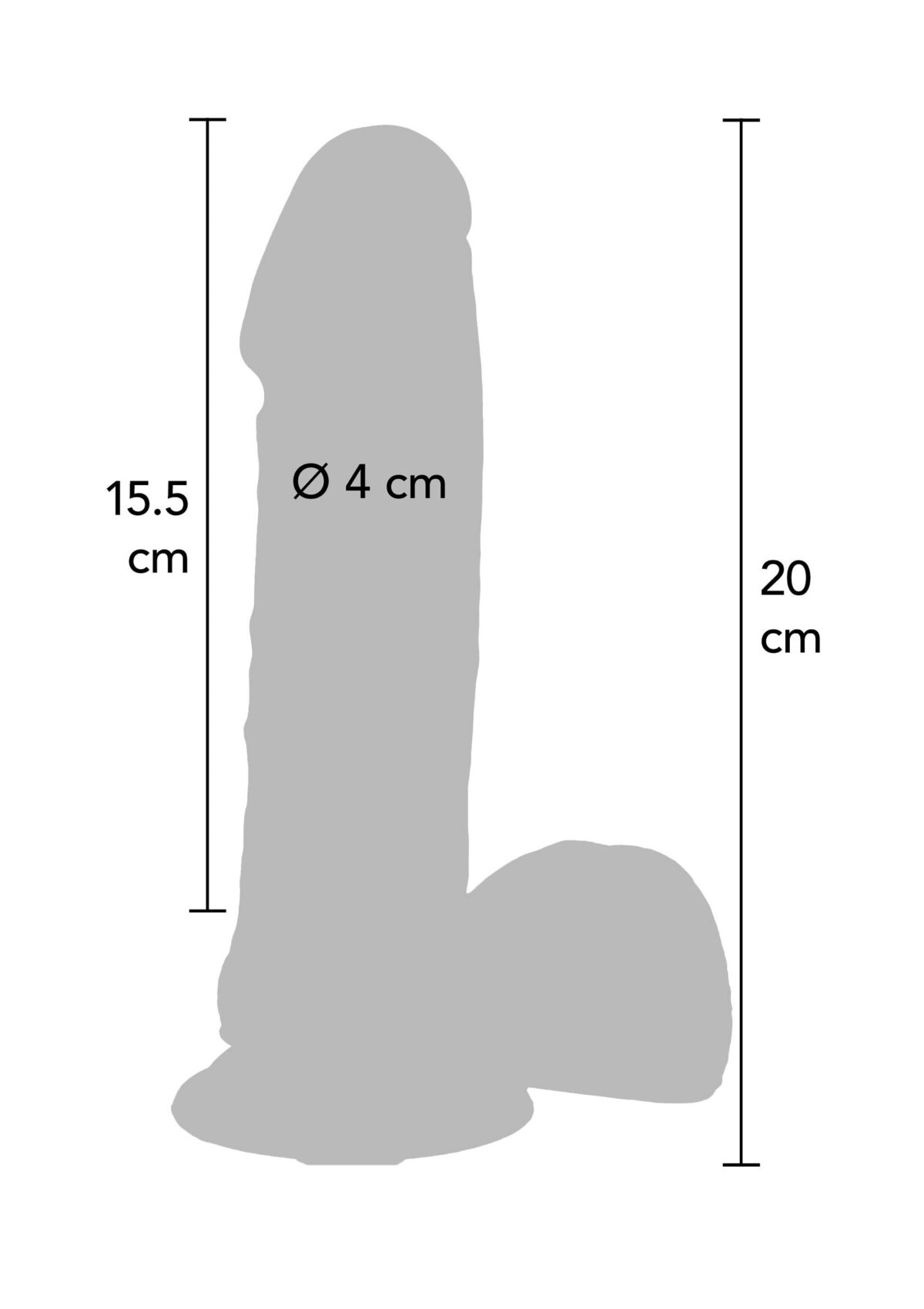 Silicone dildo with testicles - 20 cm Realistic pleasure - Image 6