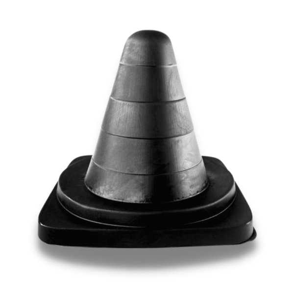 All Black Traffic Cone Anal Plug 19cm