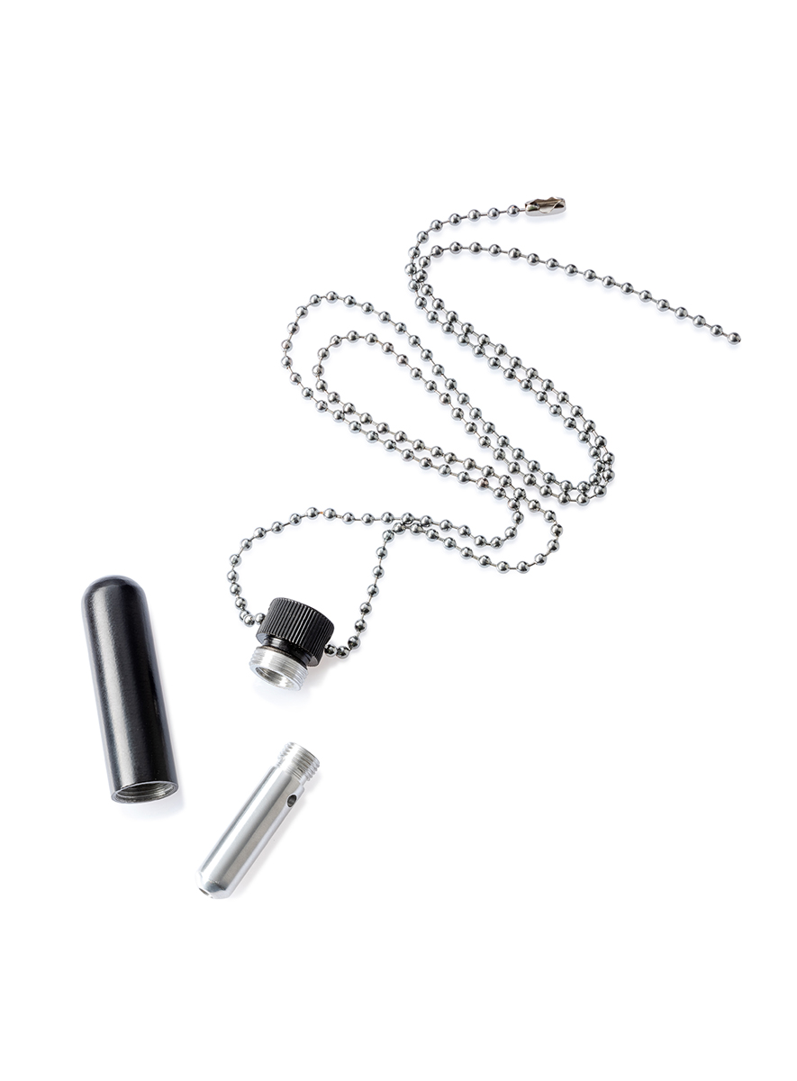 Poppers Inhaler Single Metall Black aus Edelstahl