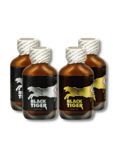 Black Tiger Silver Gold Poppers Multi Combo 4x 24ml